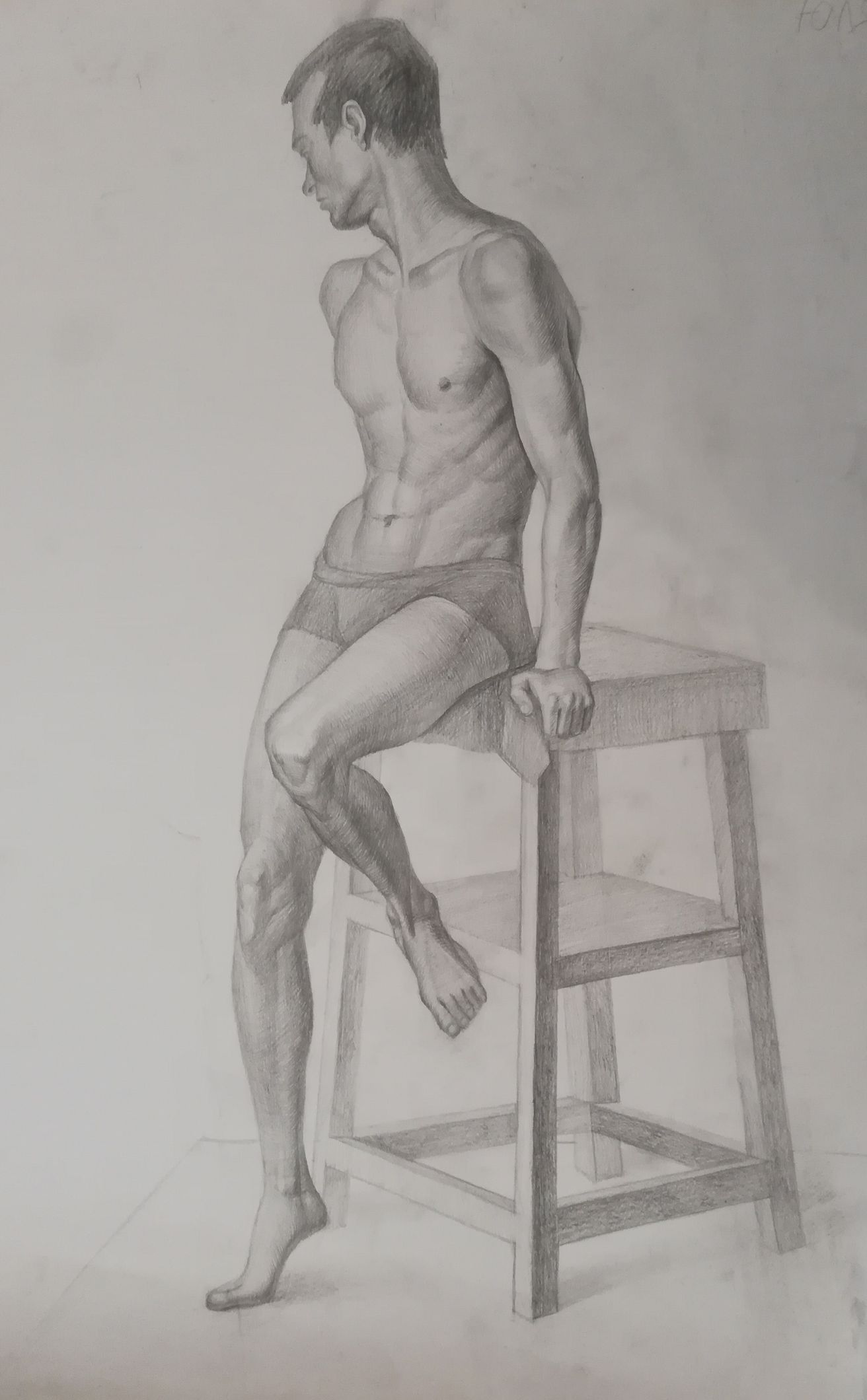 голые мужчины нарисованные карандашом фото 40