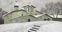 Храм, утопающий в снегу