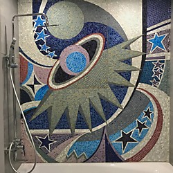 Мозаичное панно для ванной комнаты «Космос»